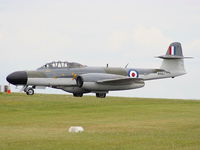 G-LOSM @ EGBP - Aviation Heritage Gloster Meteor prior to its display at the Cotswold Airshow - by Chris Hall