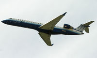 N159GJ @ KDTW - A United Express CRJ climbs out at DTW. - by Daniel L. Berek