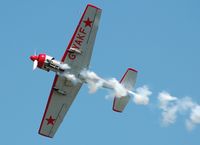 G-YAKF @ EGFH - Osprey 3 run and break over Runway 22 after formation aerobatic practice. - by Roger Winser
