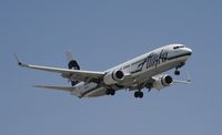 N587AS @ KLAX - Landing at LAX - by Todd Royer
