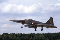 K-3057 @ EHTW - NF-5A fighter-bomber of 315 squadron of the Royal Netherlands Air Force landing at Twente air base. - by Henk van Capelle