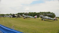 G-AFTA @ EGTH - Flightline at Shuttleworth Military Pagent Air Display, July 2011