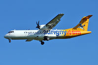 G-VZON @ EGCC - Auringy Airlines 2009 ATR 72-212A, c/n: 853 arriving at Manchester - by Terry Fletcher
