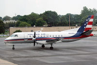 N249CJ @ KABE - A Colgan Air Saab comes to a stop at the lower terminal at Lehigh Valley International Airport. - by Daniel L. Berek