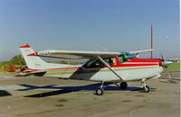 N2182S @ O27 - This C-182 was based at Oakdale California, in the 80's and was owned by a local rancher. He first bought a C-182, and when it wouldn't climb out of the Nevada/mountain airstrips, he sold it and bought this TurboRG. - by Melvin B. Echelberger