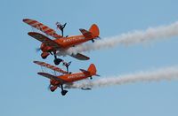 SE-BOG - Off airport. Breitling 4 with N707TJ (3) displaying at the Wales National Airshow, Swansea Bay, Wales, UK. - by Roger Winser