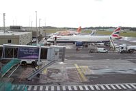 G-EUXJ @ EGNT - Airbus A321-231 at Newcastle Airport in June2011. - by Malcolm Clarke