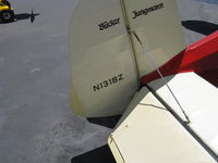 N131BZ @ SZP - 1961 Bucker JUNGMANN 131, Lycoming O-320 conversion, empennage-note vertical stabilizer/rudder and horizontal stabilizer/elevator gap seals - by Doug Robertson