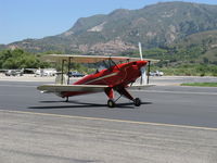 N131BZ @ SZP - 1961 Bucker JUNGMANN 131, Lycoming O-320 conversion, taxi - by Doug Robertson