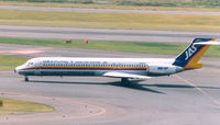 JA8281 @ RJTT - JAS - Japan Air System. JAL sticker on fuselage.JAS was taken over by Japan Airlines - by Henk Geerlings
