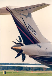 N980DC @ FAB - MD-81 Demo , Farnborough Air Show , 1988 - by Henk Geerlings