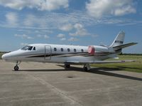 N717NB @ KAXN - Cessna 560XL Excel on the ramp. - by Kreg Anderson