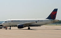 N319NB @ KMSP - A former NWA Airbus A320 is pushed back for another flight from MSP. - by Daniel L. Berek