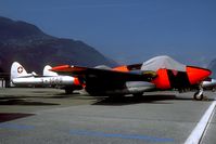 J-1080 @ LSMS - after the Vampire fleet was wfu many airframes were stored at Sion AB. - by Joop de Groot