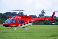 G-CDYR @ EGBT - being used for ferrying race fans to the British F1 Grand Prix at Silverstone - by Chris Hall