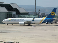 UR-PSA @ BCN - Depart from Barcalona Airport - by Willem Goebel
