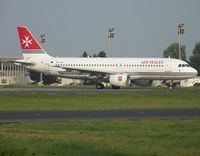 9H-AEN @ LFPG - One of six A320s in fleet inventory, Echo-November is seen leaving Terminal 2A