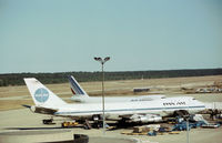 N743PA @ IAH - Boeing 747-121 of Pan American World Airways - PanAm - at the terminal gate of Houston International in October 1979. - by Peter Nicholson