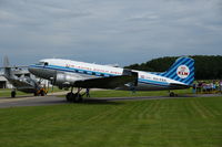 PH-PBA @ EHLE - Dakota Prinses Amaliain front of its hangar at Lelystad Airport. - by Jan Bekker