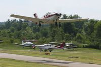 N8393P @ 42I - Departing the EAA fly-in at Zanesville, Ohio