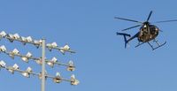 N108PP @ POC - Inbound to the center of the LA County Fairplex passing the light standards - by Helicopterfriend