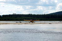 N2588P - 1955 Piper PA18-150 N2588P taking off from a sand bar in the Tanana River - Fairbanks, AK - by scotch-canadian