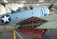 54654 - Douglas SBD-6 Dauntless (rebuilt with aft fuselage of 54654 and parts of other SBDs) in the Hangar of the USS Midway Museum, San Diego CA - by Ingo Warnecke
