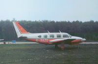 G-BAZD @ BQH - PA-31 Navajo of the Luis Gordon Group resident at Biggin Hill in April 1975. - by Peter Nicholson