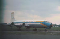 EC-BFJ @ BQH - Engineless Air Spain Britannia 312 as seen at Biggin Hill in April 1975. - by Peter Nicholson