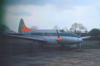 G-APSO @ BQH - Dove 5 previously with the College of Aeronautics at Cranfield as seen at Biggin Hill in April 1975. - by Peter Nicholson