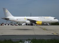 EC-KBU @ LFPG - Named Be Vueling My Friend, EC-KBV previously served Sabena, Lotus Air of Egypt and Turkish Airlines before settling in Spain in 2007