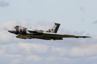 G-VLCN @ EGGP - 'XH558' making a low flypast at Liverpool Airport, taken from the control tower - by Chris Hall