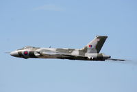 G-VLCN @ EGGP - 'XH558' making a low flypast at Liverpool Airport, taken from the control tower - by Chris Hall