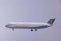 G-AZMF @ LHR - One Eleven 530 of British Caledonian leased to Austrian Airways on final approach to Heathrow in April 1975. - by Peter Nicholson