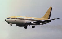 EI-ASH @ LHR - Boeing 737-248 of Aer Lingus on final approach to Runway 10L at Heathrow in April 1975. - by Peter Nicholson