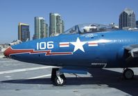 141136 - Grumman F9F-5 Panther on the flight deck of the USS Midway Museum, San Diego CA - by Ingo Warnecke