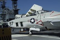 141702 - Grumman F9F-8P Cougar on the flight deck of the USS Midway Museum, San Diego CA