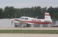 N5876Q @ KOSH - Mooney M20C - by Mark Pasqualino