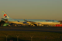 HL7586 @ YSSY - early morning arrival on 34L - by Bill Mallinson