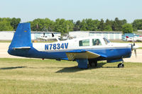 N7834V @ OSH - 1964 Mooney M20C, c/n: 2870 at 2011 Oshkosh