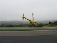 N7523T @ SZP - 2004 Robinson R44 RAVEN II, Lycoming IO-540 derated to 245 Hp for 5 minutes, 205 Hp continuous, liftoff and departure - by Doug Robertson