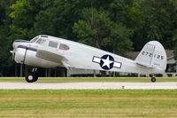 N88878 @ OSH - 1943 Cessna T-50, c/n: 4121 , ex 42-72125 arriving at 2011 Oshkosh - by Terry Fletcher
