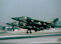 XX965 @ LMML - Jaguars XX965/AM and XZ372 of 17Sqd RAF in double take-off. - by raymond