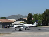 N81765 @ SZP - 1982 Piper PA-28RT-201T TURBO ARROW IV, Continental TSIO-360-FB 200 Hp, T-tail, landing roll Rwy 22 - by Doug Robertson