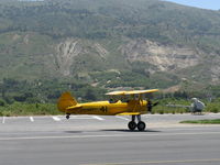 N69765 @ SZP - 1941 Boeing Stearman A75N1 as Navy N2S1, Continental W670-5 220 Hp, landing roll rwy 22 - by Doug Robertson