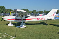 N5885 @ OSH - Tl Ultralight Sro TL-3000 SIRIUS, c/n: 10 SI 22 on static display at 2011 Oshkosh - by Terry Fletcher