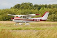 OO-CIR @ EGFH - Visiting Cessna Skyhawk departing Runway 22. - by Roger Winser