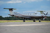 M-YLEO @ EGTF - Pilatus PC12/47E at Fairoaks. Ex M-ARIE, M-ABDU. - by moxy