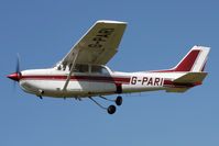 G-PARI @ EGBR - Cessna 172RG Cutlass RG tucks up her wheels on leaving Breighton Airfield's Wings & Wheels Weekend, July 2011. - by Malcolm Clarke