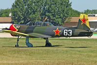 N6343U @ OSH - 1980 Nanchang China CJ-6, c/n: 3732020 - WHITE 63 - at 2011 Oshkosh - by Terry Fletcher